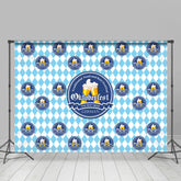 Blau Weiß Rhombus Der Am besten Bier Oktoberfest Hintergrund